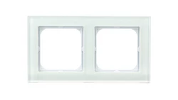 SONATA Ramka podwójna białe szkło R-2RG/31