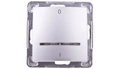 IMPRESJA Łącznik podwójny z podświetleniem srebrny ŁP-11YS/m/18
