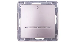 IMPRESJA Łącznik dwubiegunowy z podświetleniem tytan ŁP-11YS/m/23