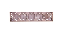 IMPRESJA Puszka natynkowa pięciokrotna złoty metalik PNP-5Y/28