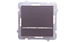 SONATA Łącznik pojedynczy z podświetleniem czekoladowy metalik ŁP-1RS/m/40