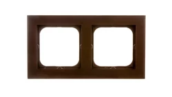SONATA Ramka podwójna czekoladowy metalik R-2R/40