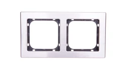 SONATA Ramka podwójna stal inox metal R-2RM/37