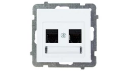 AS Gniazdo komputerowe podwójne RJ45 kat.5e MMC białe GPK-2G/K/m/00