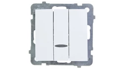 AS Łącznik potrójny z podświetleniem biały ŁP-13GS/m/00