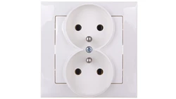 IMPRESJA Gniazdo podwójne z/u ecru GP-2YZ/27