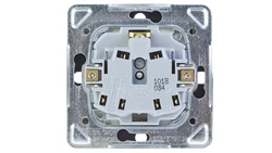 IMPRESJA Gniazdo bryzgoszczelne z/u IP44 z przesłonami klapka ecru GPH-1YZP/m/27/w