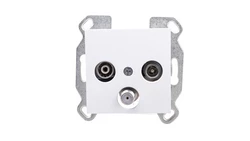 Lumina Gniazdo antenowe RTV-SAT standard białe WL3110