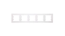 ASFORA Ramka pięciokrotna pozioma biała EPH5800521