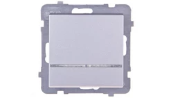 SONATA Łącznik pojedynczy z podświetleniem srebro mat ŁP-1RS/m/38