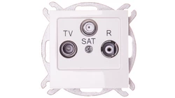 AS Gniazdo antenowe RTV-SAT przelotowe ecru GPA-GSP/m/27