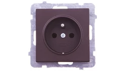 SONATA Gniazdo pojedyncze z/u czekoladowy metalik GP-1RZ/m/40