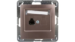 IMPRESJA Gniazdo telefoniczne pojedyncze RJ11 tytan GPT-1Y/m/23