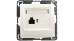 IMPRESJA Gniazdo telefoniczne pojedyncze RJ11 ecru GPT-1Y/m/27