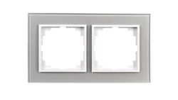 Sentia Ramka podwójna szklana srebrna 1472-63