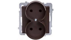 SONATA Gniazdo podwójne b/u czekoladowy metalik GP-2RR/m/40