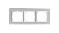Sentia Ramka potrójna szklana srebrna 1473-63