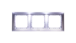 IMPRESJA Ramka potrójna do łączników IP44 srebrna RH-3Y/18