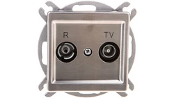 SONATA Gniazdo antenowe RTV przelotowe 10dB stal inox GPA-10RMP/m/37