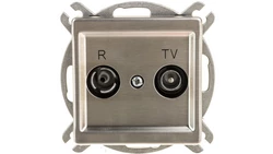 SONATA Gniazdo antenowe RTV zakończeniowe 10dB stal inox GPA-10RMPZ/m/37