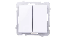 SONATA Łącznik schodowy + pojedynczy biały ŁP-9R/m/00