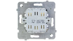 SONATA Łącznik schodowy + pojedynczy srebro mat ŁP-9R/m/38