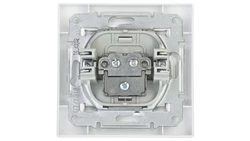 Gniazdo antenowe Asfora TV przelotowe 8dB białe z ramką EPH3200321