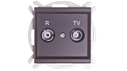 SONATA Gniazdo antenowe RTV zakończeniowe 10dB czekoladowy metalik GPA-10RPZ/m/40