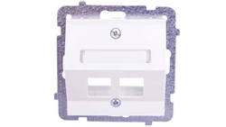 AS Obudowa gniazda komputerowego podwójnego skośna ecru GPK-2GS/p/27