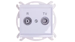 SONATA Gniazdo antenowe RTV przelotowe 16dB białe GPA-16RP/m/00