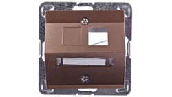 IMPRESJA Obudowa gniazda komputerowego pojedynczego skośna złoty metalik GPK-1YS/p/28