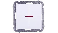 Sentia Łącznik świecznikowy 10A z podświetleniem biały 1424-10