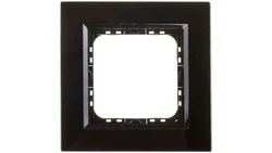 SONATA Ramka pojedyncza czarne szkło / czarna R-1RGC/32/25