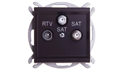 SONATA Gniazdo antenowe RTV-SAT-SAT czekoladowy metalik GPA-R2S/m/40