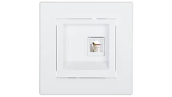 Gniazdo telefoniczne Asfora pojedyncze RJ11 białe z ramką EPH4100121