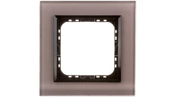 SONATA Ramka pojedyncza szare szkło / czarna R-1RGC/41/25