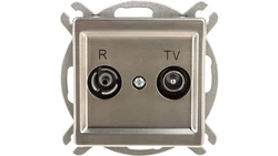 SONATA Gniazdo antenowe RTV końcowe 2,5-3dB stal inox GPA-RMK/m/37