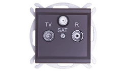 SONATA Gniazdo antenowe RTV-SAT końcowe czekoladowy metalik GPA-RS/m/40