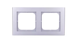 SONATA Ramka podwójna srebro mat R-2R/38