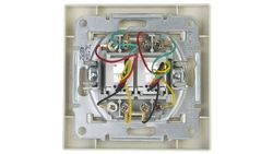 Gniazdo telefoniczne Asfora podwójne 2xRJ11 kremowe z ramką EPH4200123