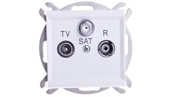 SONATA Gniazdo antenowe RTV-SAT przelotowe białe GPA-RSP/m/00