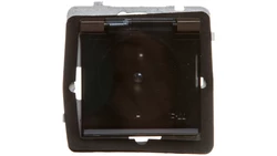 SONATA Gniazdo bryzgoszczelne z/u IP44 klapka przezroczysta czekoladowy metalik GPH-1RZ/m/40/d