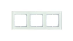 SONATA Ramka potrójna białe szkło R-3RG/31