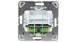 IMPRESJA Gniazdo telefoniczne podwójne RJ11 niezależne srebrne GPT-2YN/m/18