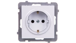 AS Gniazdo pojedyncze z/u Schuko białe GP-1GS/m/00