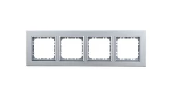 SONATA Ramka poczwórna aluminium / srebrny metal R-4RAC/35/38