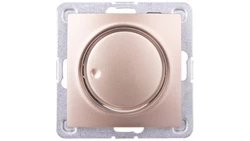 IMPRESJA Ściemniacz przyciskowo-obrotowy /żarowy i halogenowy/ złoty metalik ŁP-8Y/m/28