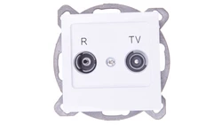 AS Gniazdo antenowe RTV przelotowe 14dB białe GPA-14GP/m/00