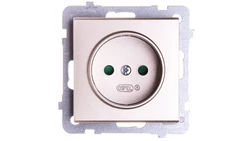 SONATA Gniazdo pojedyncze b/u z przesłonami szampański złoty GP-1RP/m/39