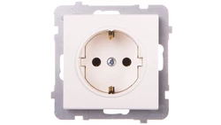 SONATA Gniazdo pojedyncze z/u Schuko ecru GP-1RS/m/27
